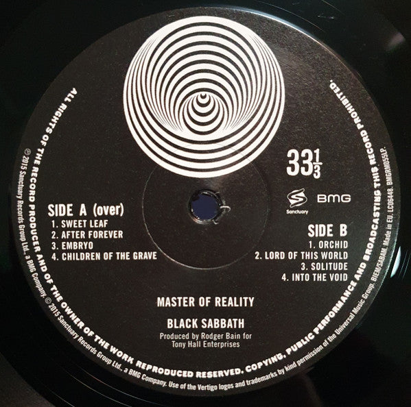 BLACK SABBATH (ブラック・サバス) - Master Of Reality (UK 限定復刻再発アナログ LP-エンボス・ジャケ/ New)