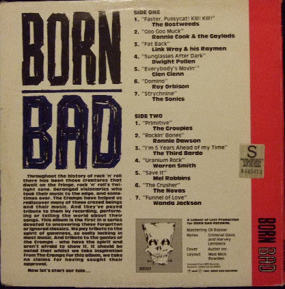 V.A. クランプスの大人気カヴァ原曲コンピ (クランプスの大人気カヴァ原曲コンピ) - Born Bad Vol.1 (EU 限定再発アナログ LP - 見開きジャケ/New)