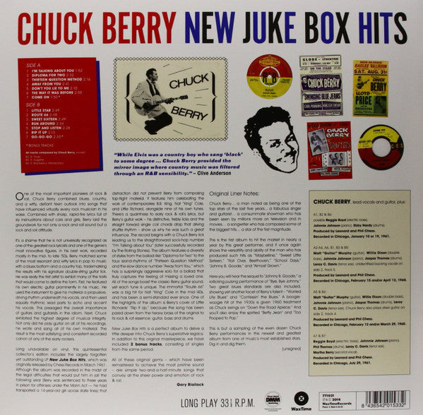 CHUCK BERRY (チャック・ベリー) - New Juke Box Hits (EU 限定ボーナス追加14曲入り再発180g LP/New) '61年大名作5作目アルバム!