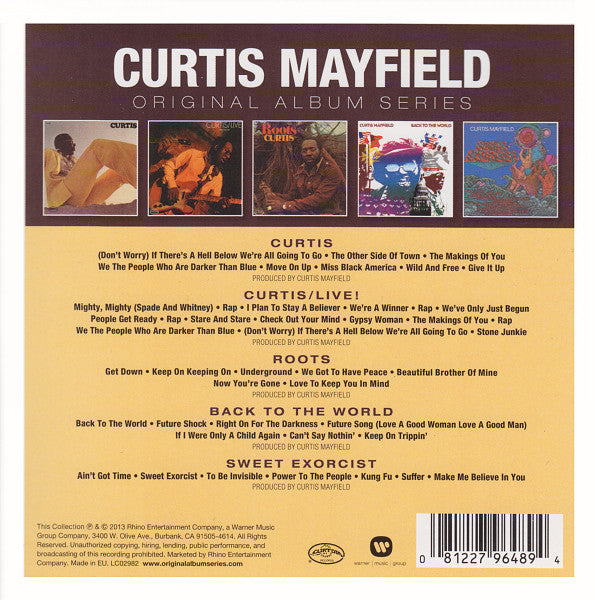 CURTIS MAYFIELD (カーティス・メイフィールド) - Original Album Series (EU 限定合体再発CDx5枚組ボックス・セット/New)全45曲