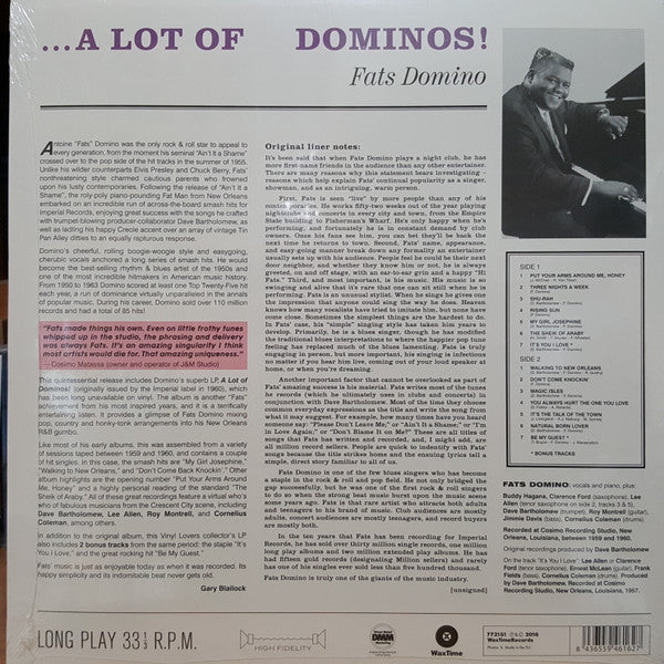FATS DOMINO (ファッツ・ドミノ) - ...A Lot Of Dominos ! (EU 限定復刻ボーナス入り再発180g LP/New)'60年8作目アルバム