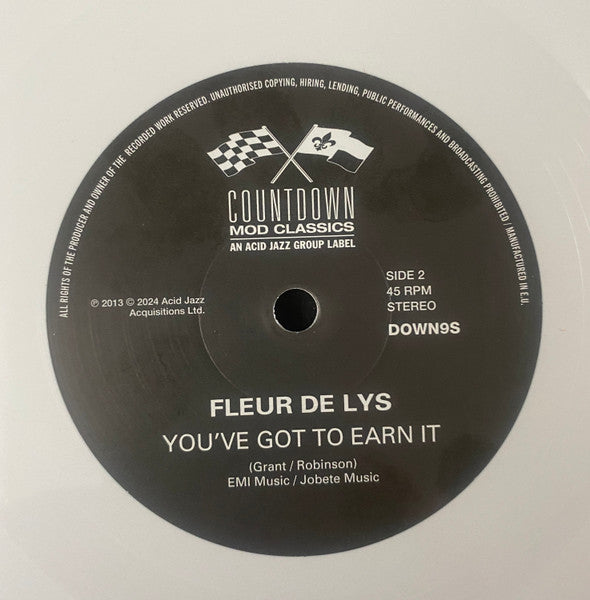 FLEUR DE LYS, LES (ザ・フルール・ド・リス) - Circles / You've Got To Earn It (UK 限定再発「ホワイト VINYL」7インチ/New)