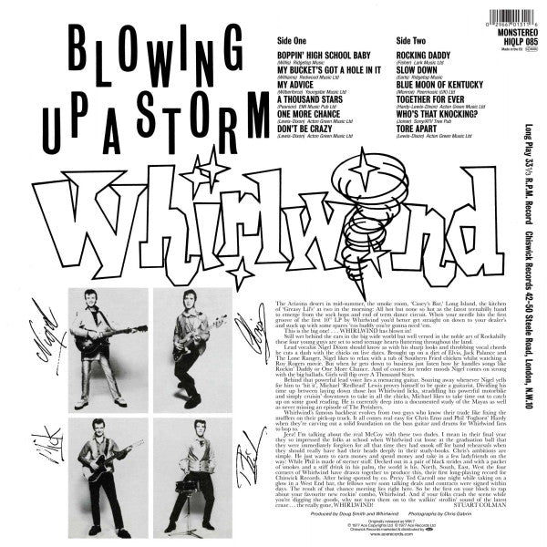 WHIRLWIND (ワールウィンド) - Blowing Up A Storm (UK 限定復刻再発イエローヴァイナル LP/NEW)