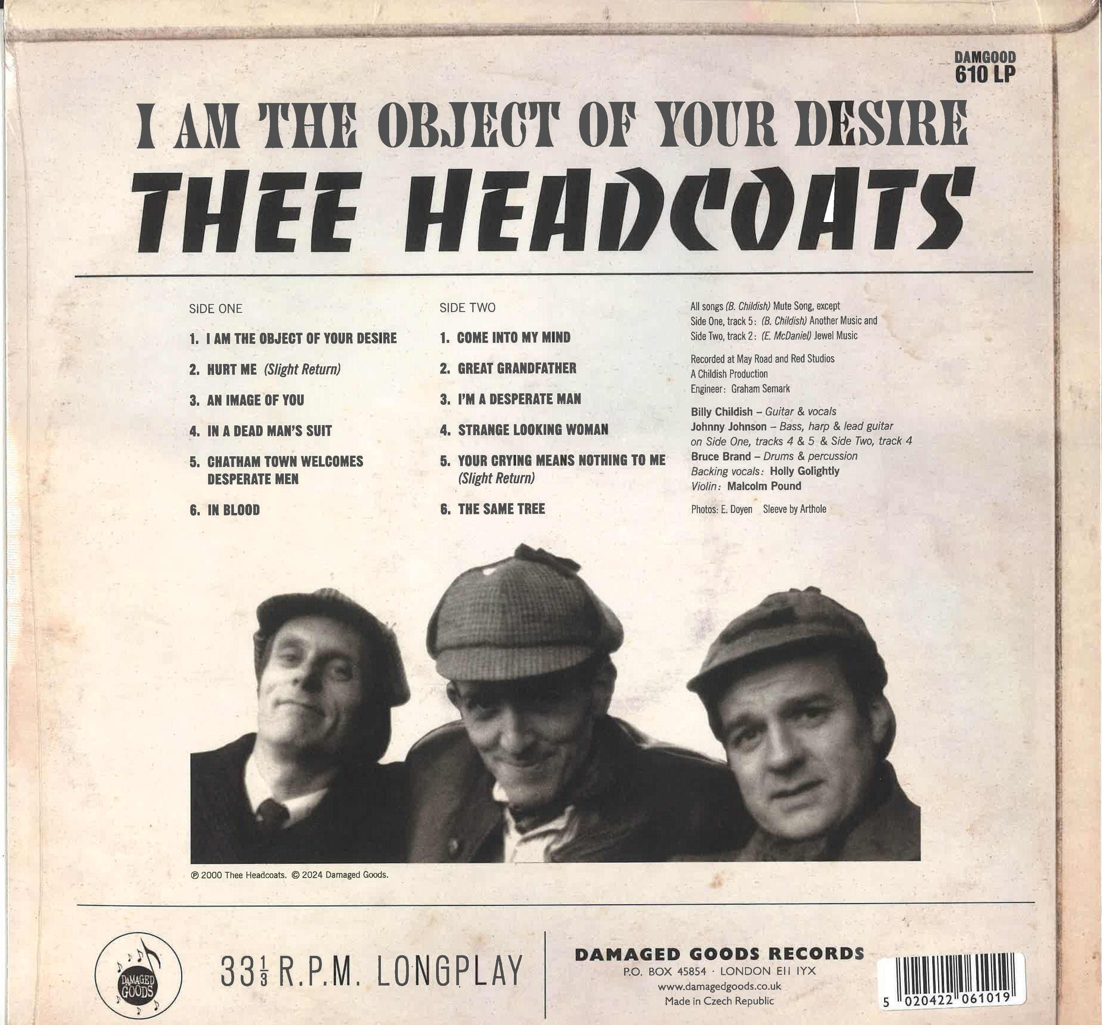 HEADCOATS (ヘッドコーツ) - I Am The Object Of Your Desire (UK 限定復刻再発 LP/New)