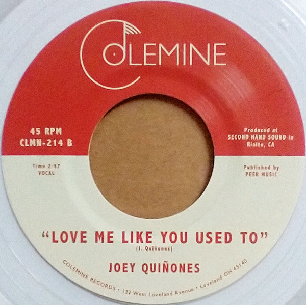 JOEY QUINONES (ジョーイ・クィニオネス = ジー・シンシアーズのリード Vo,) - There Must Be Something (US 限定「クリア VINYL」7インチ /New) 極上バラッド