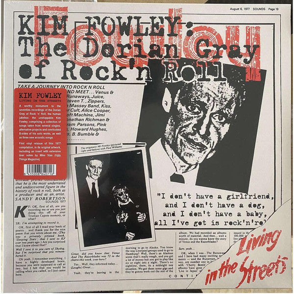 KIM FOWLEY (キム・フォーリー) - Living In The Streets (EU 限定復刻再発アナログ LP/ New)
