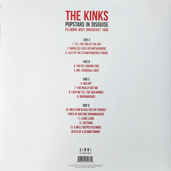 KINKS (キンクス) - Pop Stars In Disguise (EU 限定プレス 2xLP-見開きジャケ/New)'69年FM音源の米ライブ!