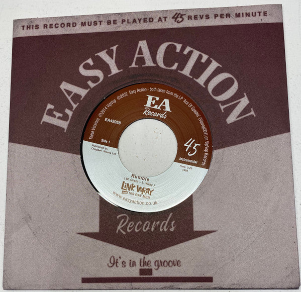 LINK WRAY & HIS RAYMEN (リンク・レイ) - Rumble / Raw-Hide (UK 限定再発7インチ+カンパニースリーブ/New)'58〜'59年ガレージR&Rクラシック!