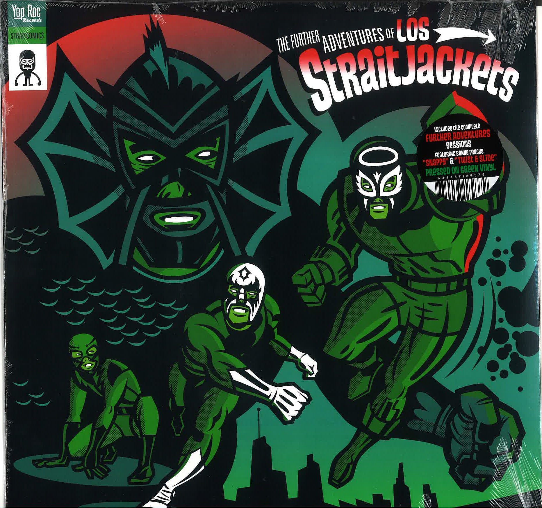 LOS STRAITJACKETS (ロス・ストレイトジャケッツ) - The Further Adventures Of Los Straitjackets (US 1000枚限定「グリーンVINYL」再発LP/New) '09年名作アルバム、12年ぶりの再発化!
