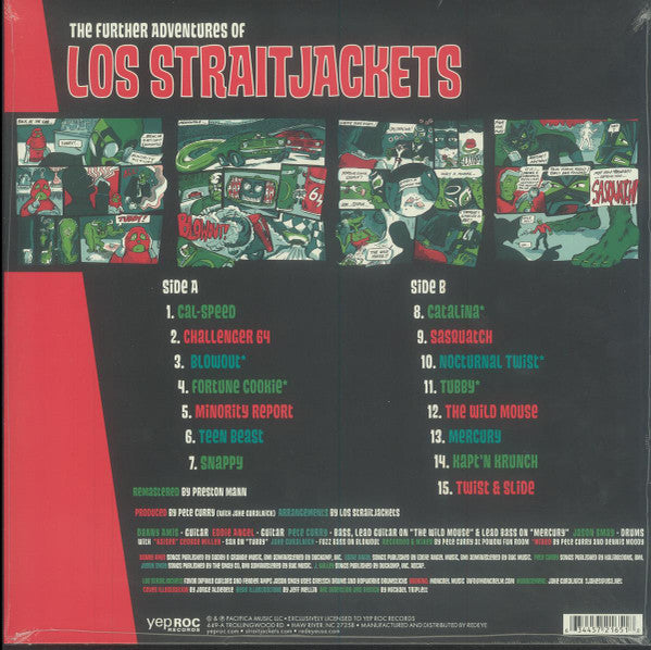 LOS STRAITJACKETS (ロス・ストレイトジャケッツ) - The Further Adventures Of Los Straitjackets (US 1000枚限定「グリーンVINYL」再発LP/New) '09年名作アルバム、12年ぶりの再発化!