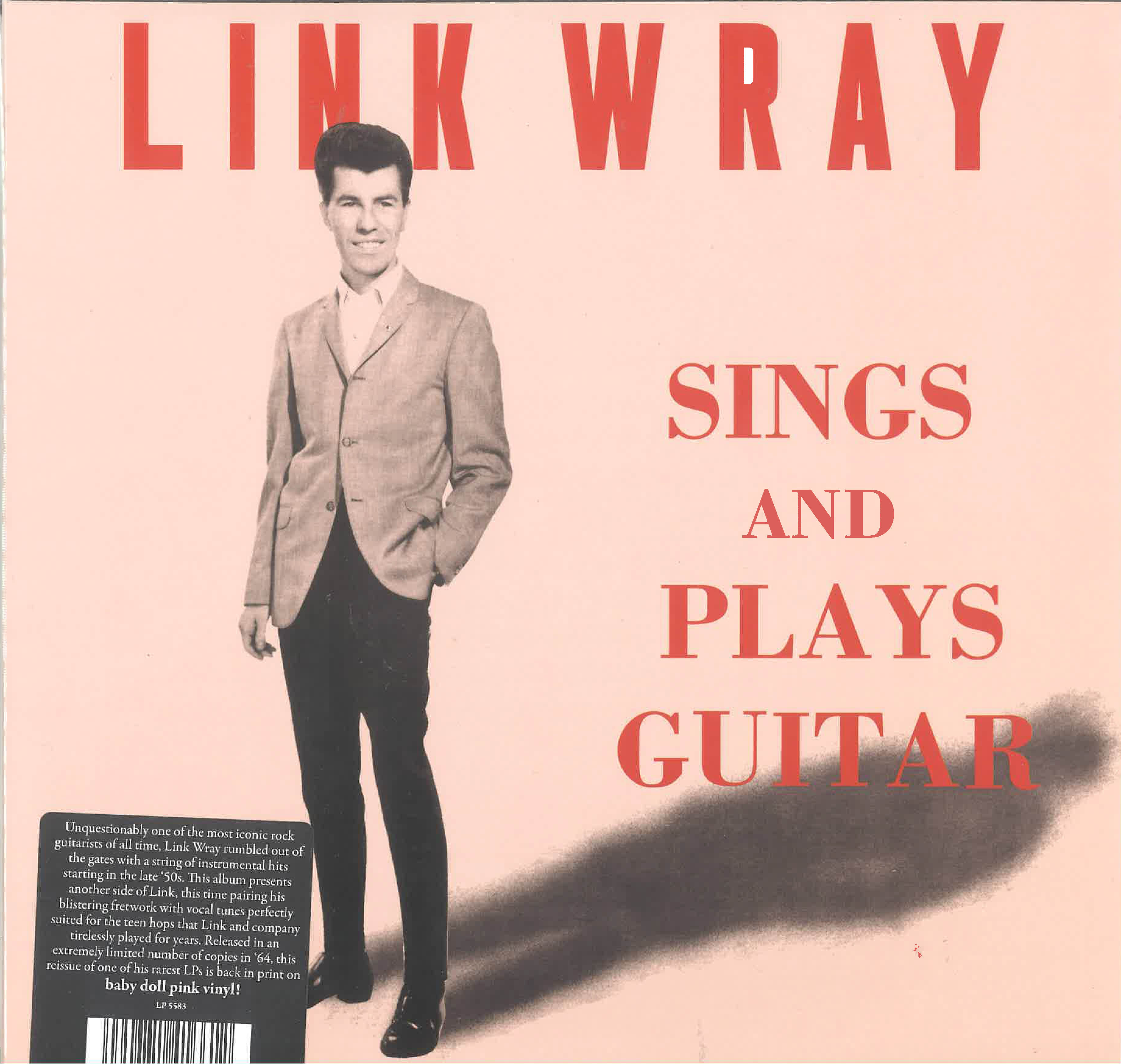 LINK WRAY (リンク・レイ) - Sings And Plays Guitar (US 限定復刻再発「ピンク VINYL」LP/New)