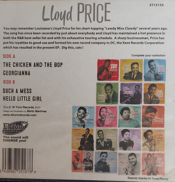 LLOYD PRICE (ロイド・プライス) - The Chicken And The Bop EP (Spain 限定ジャケ付き再発4曲入り 7"EP/New)