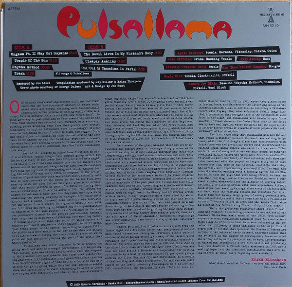 PULSALLAMA (パルサラマ) - S.T. (US 限定「ピンクヴァイナル」 LP/NEW) '20年ライブアルバム