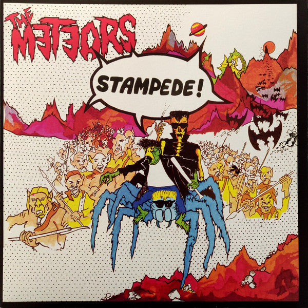 METEORS (メテオス) - Stampede! (UK/EU 正規100枚限定再発ナンバリング入り「イエロー&レッドスプラッターヴァイナル」 LP/NEW) '84年3rdアルバム