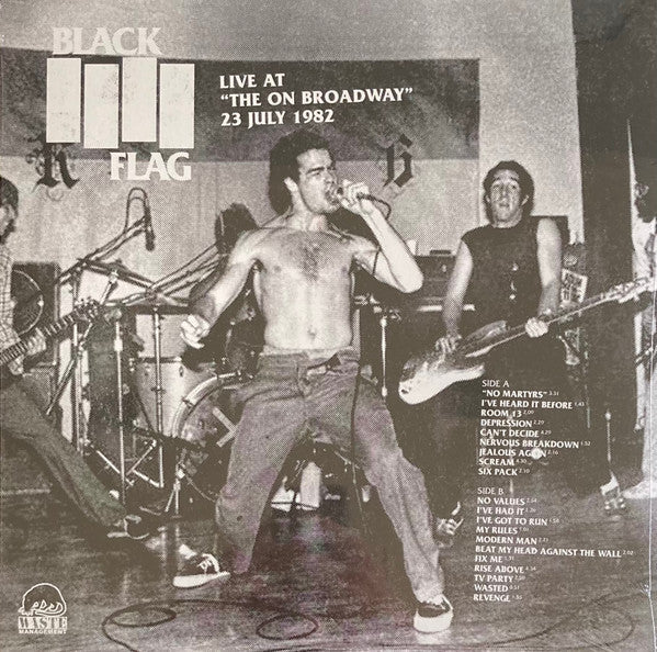 BLACK FLAG (ブラック・フラッグ) - Live At "The On Broadway" 23 July 1982 (EU 限定再発「ブラックヴァイナル」 LP/ New) 全盛期ライブ !