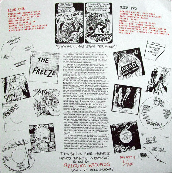 V.A.(各国レア・パンク・コンピレーション'77-'82) - Killed By Death #2 (US 限定再発 CD / New)