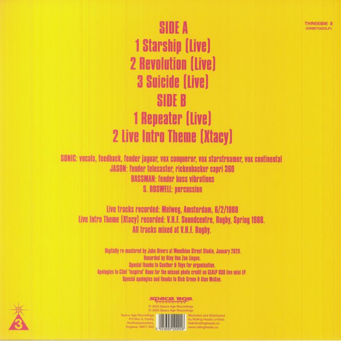 SPACEMEN 3 (スペースメン3) - Threebie 3 (UK 500枚限定復刻リマスター再発イエローヴァイナル LP/NEW)