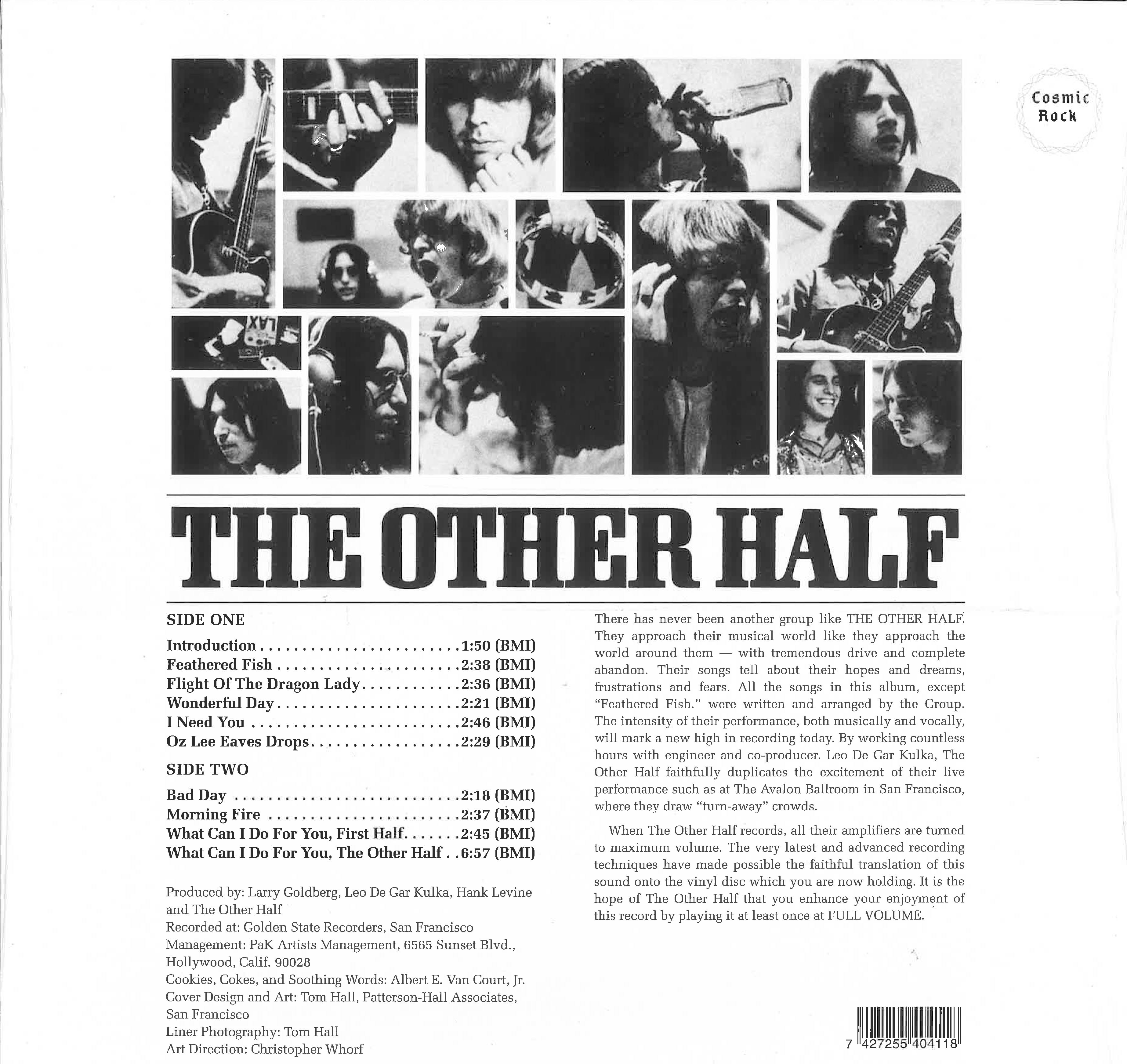 OTHER HALF (アザー・ハーフ) - The Other Half (EU 限定リプロ再発 LP/New) S.F.ヘヴィサイケデリック・ガレージ'68年唯一アルバム