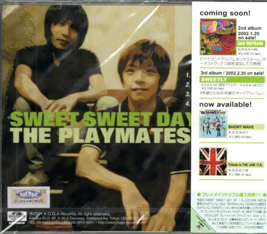 PLAYMATES, THE (ザ・プレイメイツ) - Sweet Sweet Day 33 1/3 (日本 '02年限定4曲入りCD/New) キュンキュン美メロ名曲!