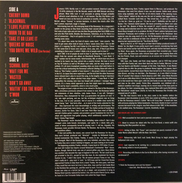 RUNAWAYS, THE (ランナウェイズ) - The Best Of The Runaways (US 限定プレス再発 LP / New)