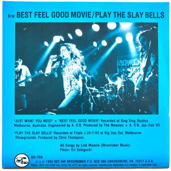 MEANIES, THE (ザ・ミーニーズ) - Just What You Need (US 限定「ブルーヴァイナル」7"/New)