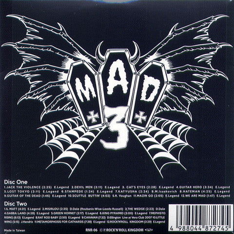 MAD3 (マッド・スリー) - Rock’n’Roll Undead (Japan 自主制作限定紙ジャケCDx2枚組/New) ベスト2枚組24曲!