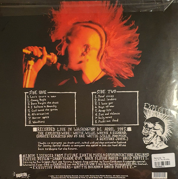 EXPLOITED, THE (ジ・エクスプロイテッド) - Live At The Whitehouse (Italy 300枚限定再発スプラッターヴァイナル LP/ New)