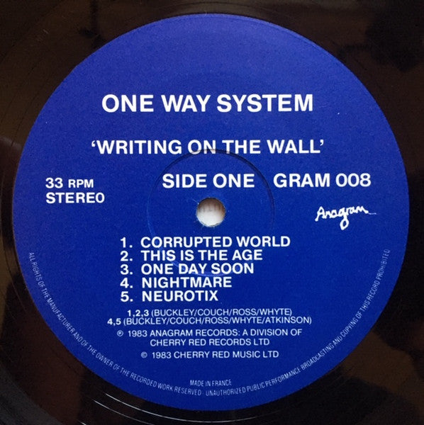 ONE WAY SYSTEM (ワンウェイ・システム) - Writing On The Wall (UK オリジナル LP+インナー)