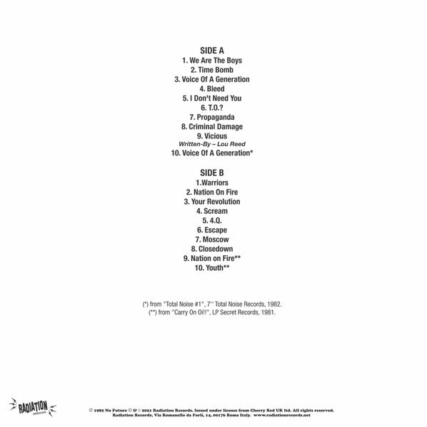 BLITZ, THE (ザ・ブリッツ) - Voice Of A Generation (Italy 500枚限定再発「スプラッターヴァイナル 」LP/ New) ボーナス3曲追加!