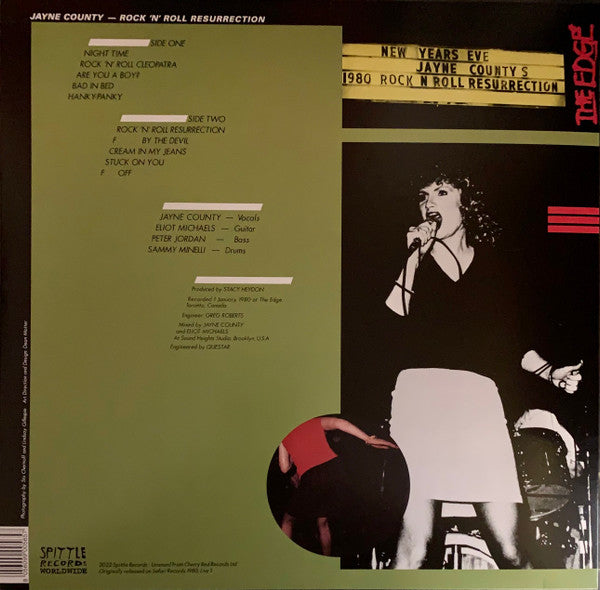 JAYNE COUNTY (ジェイン・カウンティ) - Rock 'n' Roll Resurrection (Italy 限定プレス再発 LP/ New)