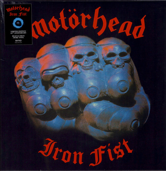 MOTORHEAD (モーターヘッド) - Iron Fist (Worldwide 40周年記念「正規」再発「限定黒/青ヴァイナル」LP/ New) '82年 5thアルバム !