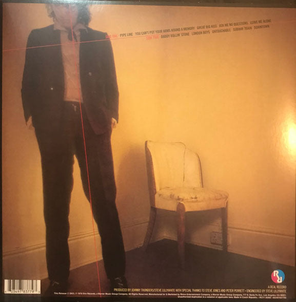 JOHNNY THUNDERS (ジョニー・サンダース) - So Alone (US/EU 45周年記念正規再発「限定レッドヴァイナル」 LP/ New) '78年初ソロ・アルバム!