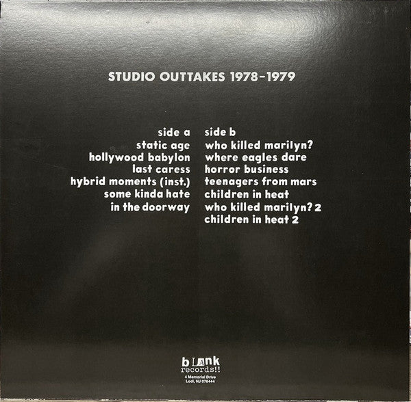 MISFITS (ミスフィッツ) - Studio Outtakes 1978-1979 (US 限定「カラーヴァイナル」LP/ New) レアトラック・コンピレーション!