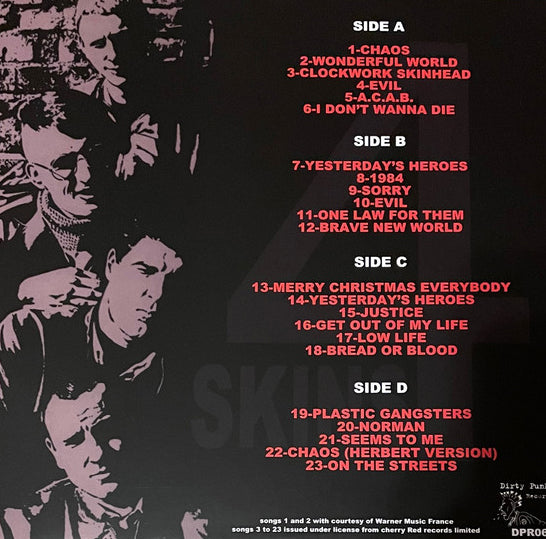 4 SKINS, THE (ザ・フォー・スキンズ) - Singles & Rarities (France 限定プレス再発 2xLP/ New)