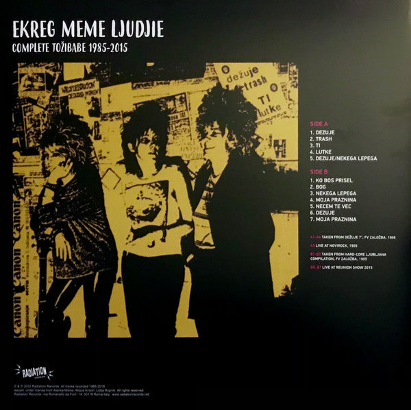 TOZIBABE (トジバブ) - Ekreg Meme Ljudjie : Complete Tožibabe 1985-2015 (Italy 500枚限定ピンクヴァイナル LP/ New)