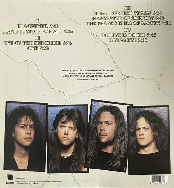 METALLICA (メタリカ) - … And Justice For All (EU 限定再発180g「ブラックヴァイナル」2xLP/ New)