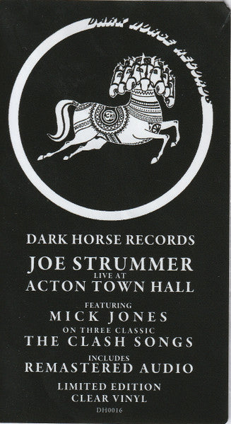 JOE STRUMMER & THE MESCALEROS (ジョー・ストラマー & ザ・メスカレロス) - Live At Acton Town Hall (US & EU 限定再発「クリアヴァイナル」2xLP/New)