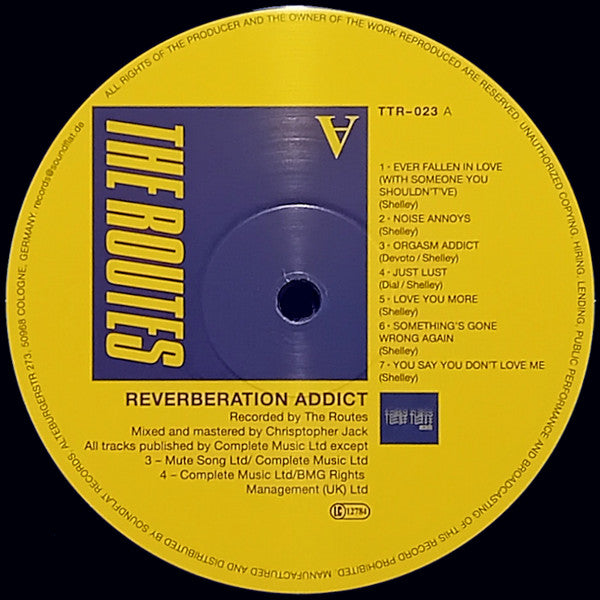 ROUTES, THE (ザ ・ルーツ)- Reverberation Addict (German 限定プレス「国内仕様」LP+帯 /New)