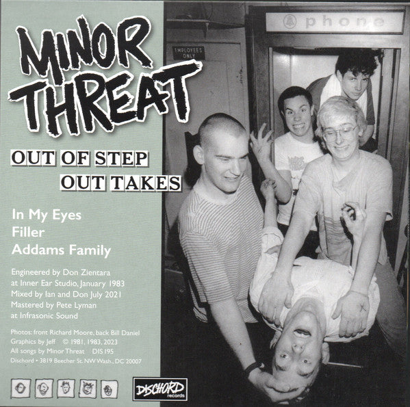 MINOR THREAT (マイナー・スレット) - Out Of Step Outtakes (US 『Out of Step』40周年記念「初回限定クリアヴァイナル」7"/ New)