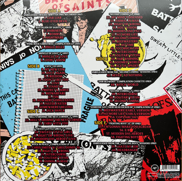 BATTALION OF SAINTS (バタリオン・オブ・セインツ) - Complete Discography (UK 限定再発「赤、白、青ヴァイナル」 3xLP/ New)