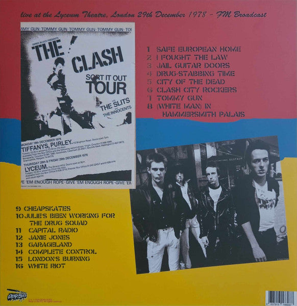 CLASH, THE (ザ・クラッシュ) - Sort It Out: Live At The Lyceum Theatre, London 29th December 1978 (EU 300枚限定再発「カラーヴァイナル」LP/ New) 新装ジャケット!