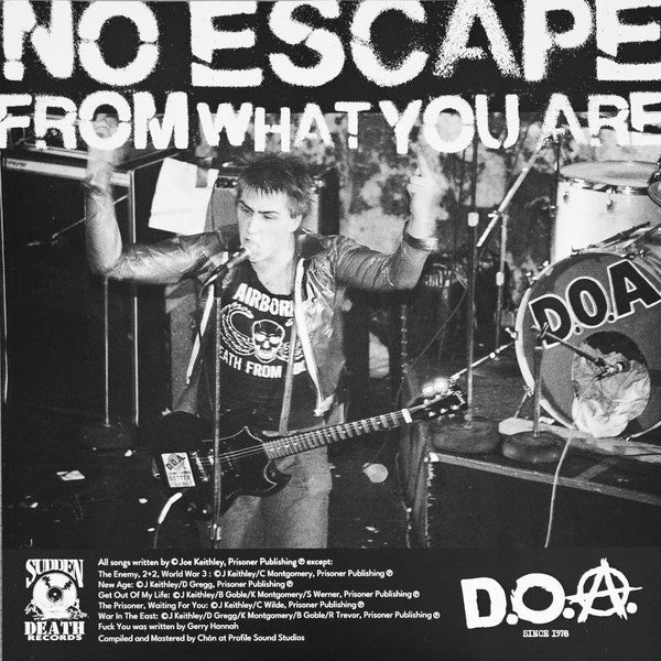 V.A. (D.O.A.のカバーコンピ) - No Escape From What You Are (Canada 500枚限定「チェリーレッドヴァイナル」LP/ New)