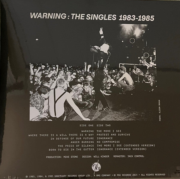 DISCHARGE (ディスチャージ) - Warning: The Singles 1983 - 1985 (US 限定プレス LP/ New) '83〜'85年コンピレーション!