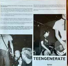 TEENGENERATE (ティーンジェネレート) - Live at the Empty Bottle (US セカンドプレス「500枚限定ブルーヴァイナル」LP/ New) '95年11月、シカゴでの熱狂ライブ!