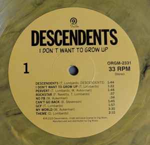DESCENDENTS (ディセンデンツ) - I Don't Want To Grow Up (US '25 正規再発「限定黄/黒マーブルヴァイナル」LP/ New) 「バナナピール」バージョン!