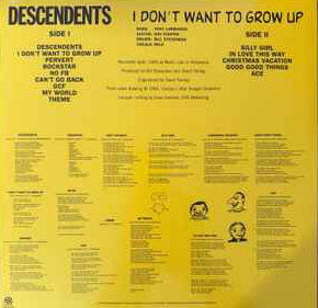 DESCENDENTS (ディセンデンツ) - I Don't Want To Grow Up (US '25 正規再発「限定黄/黒マーブルヴァイナル」LP/ New) 「バナナピール」バージョン!