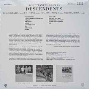 DESCENDENTS (ディセンデンツ) - I Don't Want To Grow Up - Punk Note Edition (US '25 正規再発「限定ブラックヴァイナル」LP/ New) '85年セカンド!40周年記念リイシュー!
