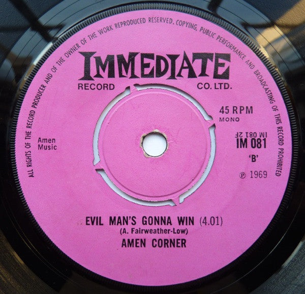 AMEN CORNER (エーメン・コーナー) - Hello Susie / Evil Man's Gonna Win (UK オリジナル 7")