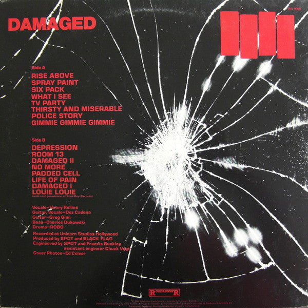 BLACK FLAG (ブラック・フラッグ) - Damaged (EU 限定リプロ再発 LP/ New) ボーナストラック「Louie Louie」収録!