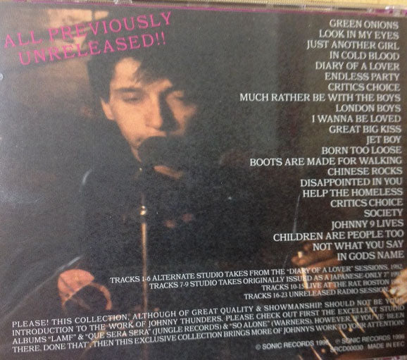 JOHNNY THUNDERS (ジョニー・サンダース) - Diary Of A Gypsy Lover (UK 限定プレス CD/ New) 全曲未発表の23曲入りコンピレーション !